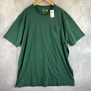 Polo Ralph Lauren Shirt Men 3XLT Green Custom Fit Crew Neck Short Sleeve Tee